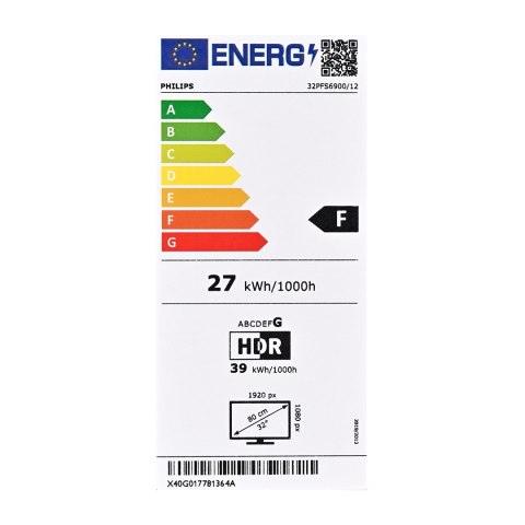 Philips Telewizor Philips 32PFS6900/­12 LED 32'' Full HD Titan OS Dolby Atmos Ambilight DVB-T2 Czarny