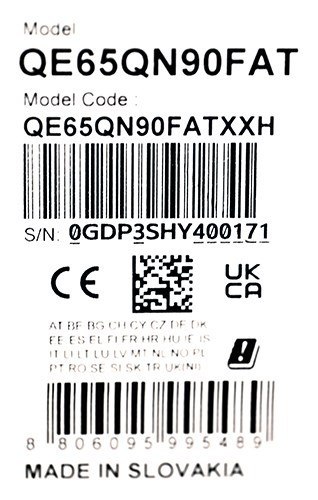 Samsung Telewizor Samsung QE65QN90F Neo QLED 65'' 4K Ultra HD 165 Hz Tizen Dolby Atmos Czarny